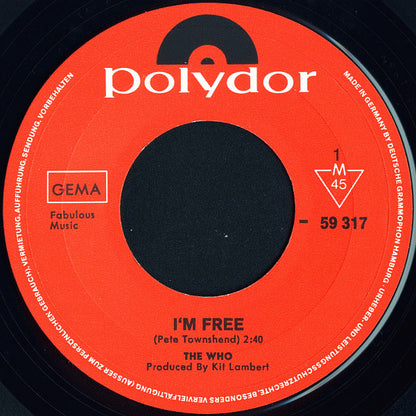 The Who : I'm Free (7", Single, Mono)