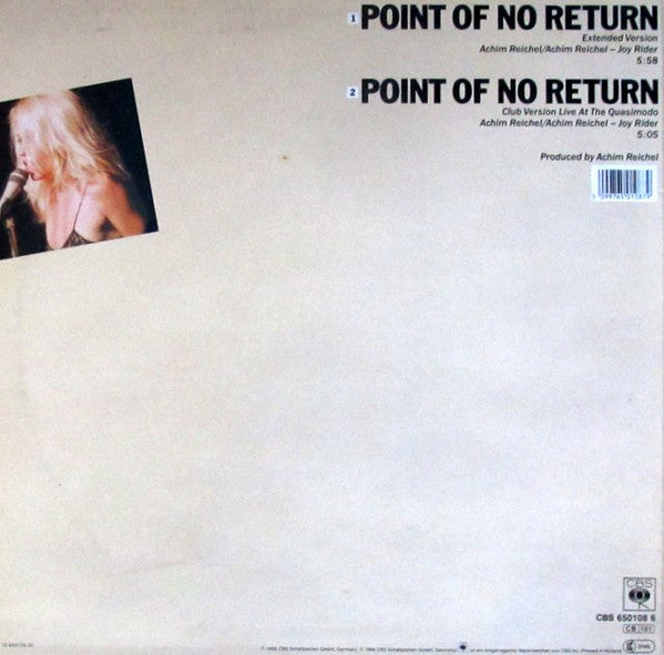 Joy Ryder : Point Of No Return (12")