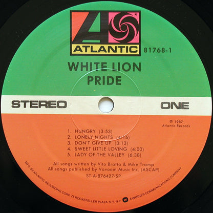 White Lion : Pride (LP, Album, SP )