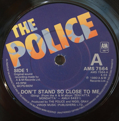 The Police : Don't Stand So Close To Me (7", Single, Pos)