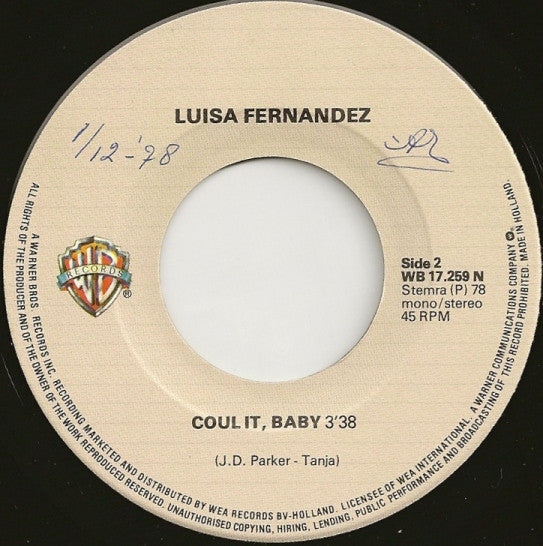 Luisa Fernandez : Stop / Cool It Baby (7", Single)