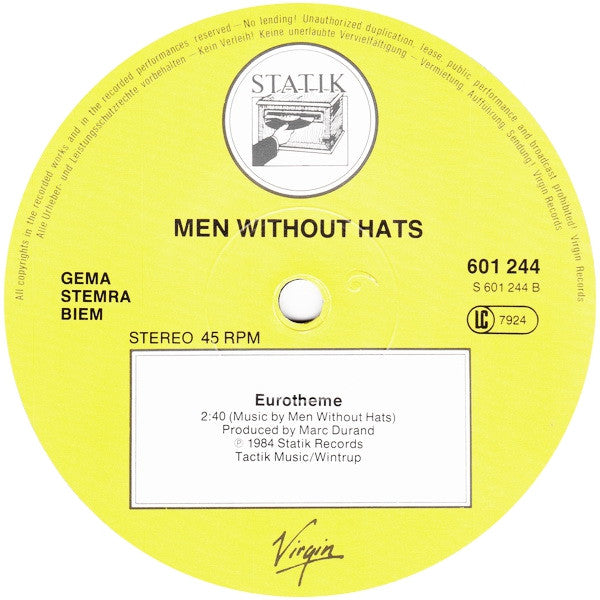 Men Without Hats : Where Do The Boys Go? (Extended Version) (12", Maxi)