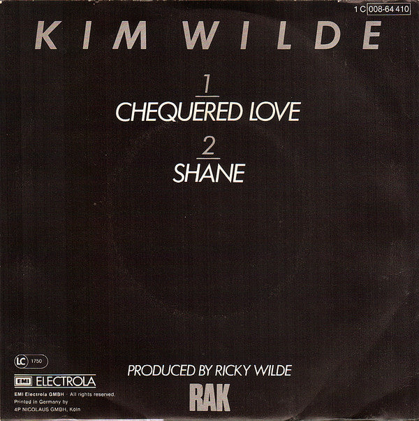 Kim Wilde : Chequered Love (7", Single)