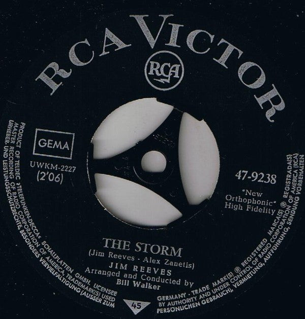 Jim Reeves : The Storm / Trying To Forget (7", Single)