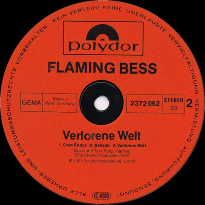 Flaming Bess : Verlorene Welt (LP, Album)