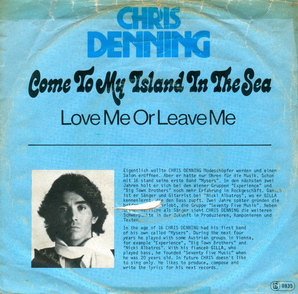 Chris Denning : Come To My Island In The Sea (7", Single)