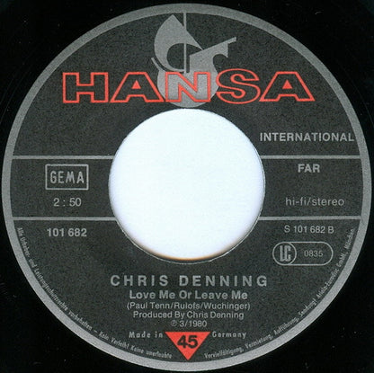 Chris Denning : Come To My Island In The Sea (7", Single)