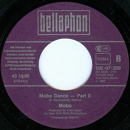 Mobo : Mobo Dance (7", Single)