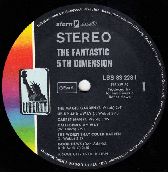 The Fifth Dimension : The Fantastic 5th Dimension (LP, Comp)