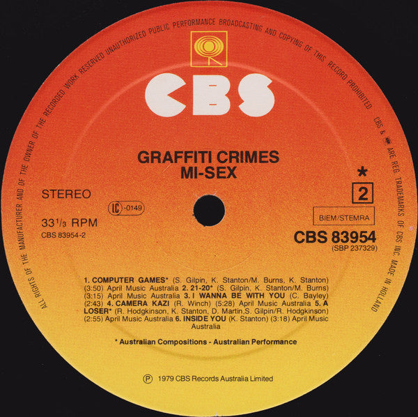 Mi-Sex : Graffiti Crimes (LP, Album)