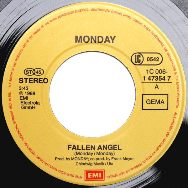 Monday : Fallen Angel (7", Single)