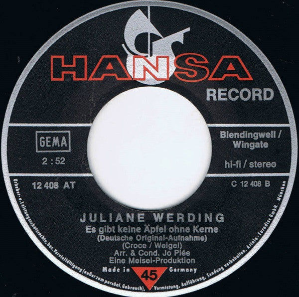 Juliane Werding : Kinder Des Regenbogens   (7", Single)