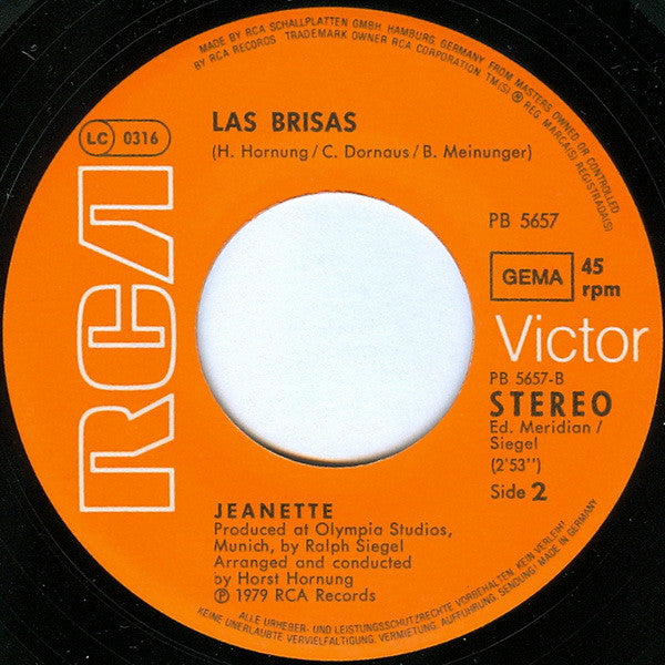 Jeanette (6) : Little Man From Japan  (7", Single)