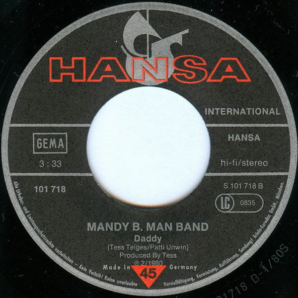 Mandy B. Man Band : Goodbye Hawaii (7", Single)