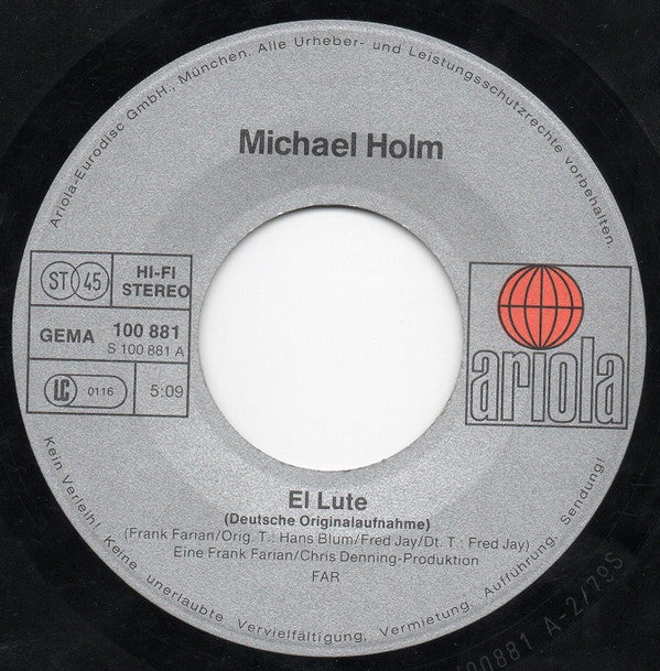 Michael Holm : El Lute (7", Single)