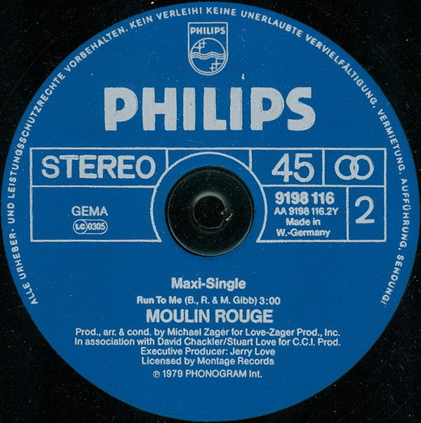 Moulin Rouge (2) : Holiday / Run To Me (12", Ltd)