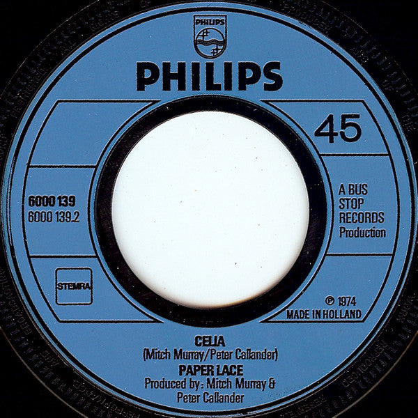 Paper Lace : Billy - Don't Be A Hero / Celia (7", Single)