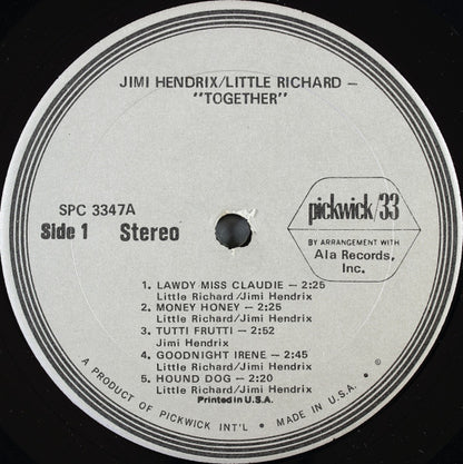 Jimi Hendrix / Little Richard : Together (LP, Album, RE)