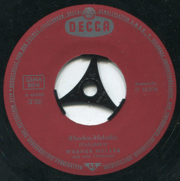 Werner Müller Und Sein Orchester : Rhodos-Melodie / Sterne Der Liebe (7", Single)