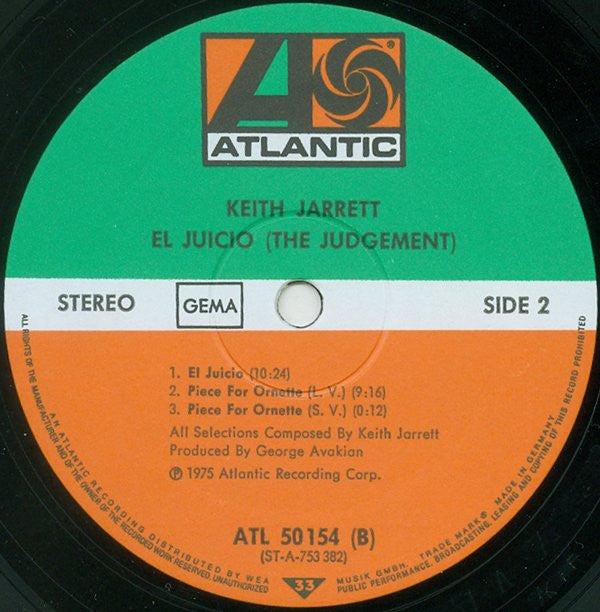 Keith Jarrett : El Juicio (The Judgement) (LP, Album)