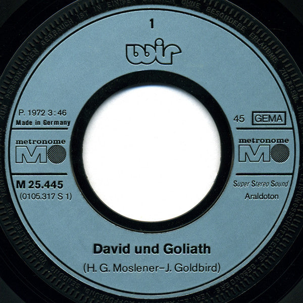 Wir (3) : David + Goliath / Jerusalem (7", Single)