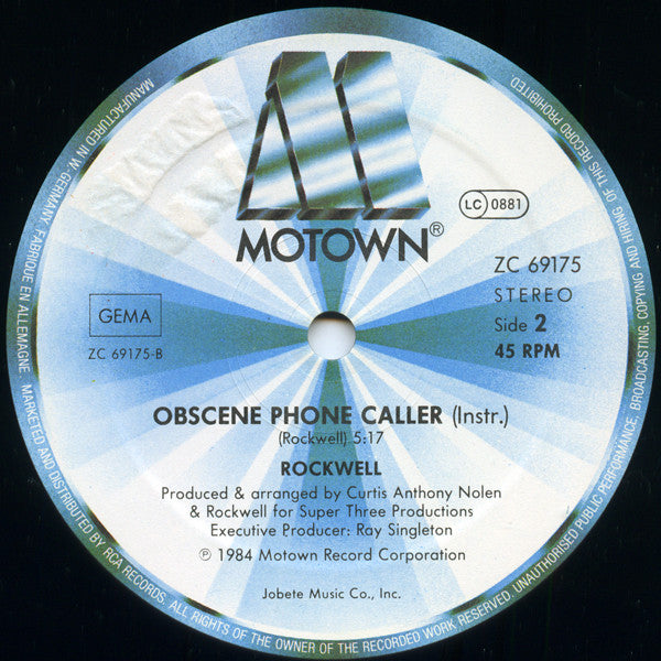 Rockwell : Obscene Phone Caller (12", Maxi)