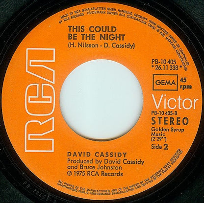 David Cassidy : Darlin' (7", Single)