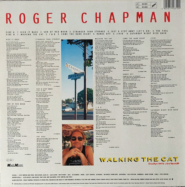 Roger Chapman : Walking The Cat (LP, Album)