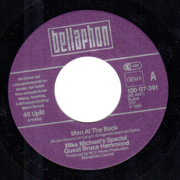 Mike Michaels Special Guest Bruce Hammond Earlam : Men At The Back (7")