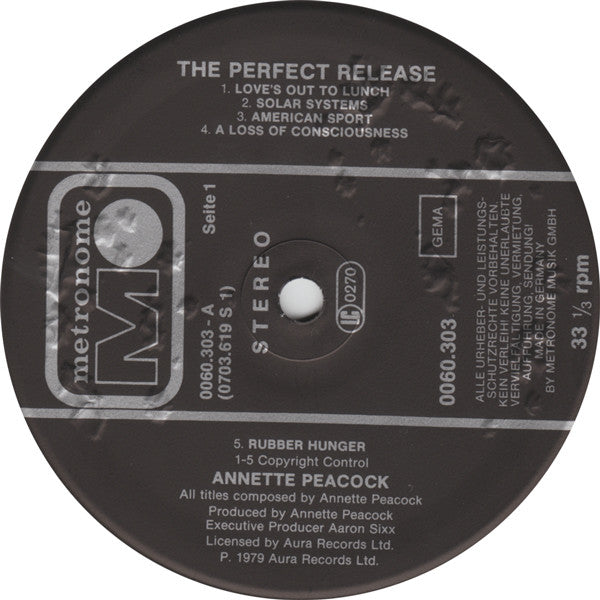 Annette Peacock : The Perfect Release (LP, Album)