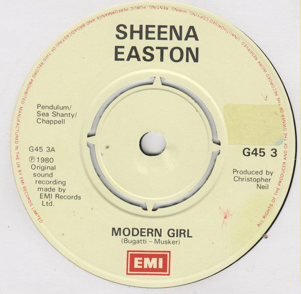 Sheena Easton : Modern Girl / 9 To 5 (7", Single)