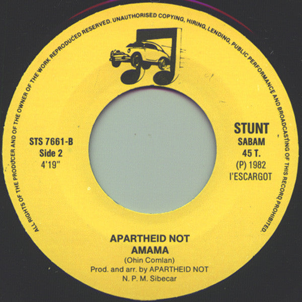 Apartheid Not : Love Africa (7")