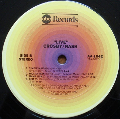 Crosby & Nash : Live (LP, Album)