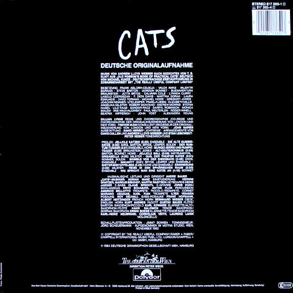 Various : Cats (Deutsche Originalaufnahme) (LP, Album)