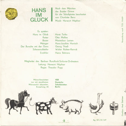 Gebrüder Grimm : Hans Im Glück (7", Single, RP, Blu)