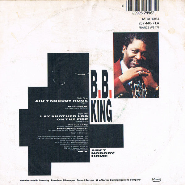 B.B. King : Ain't Nobody Home (7", Single)