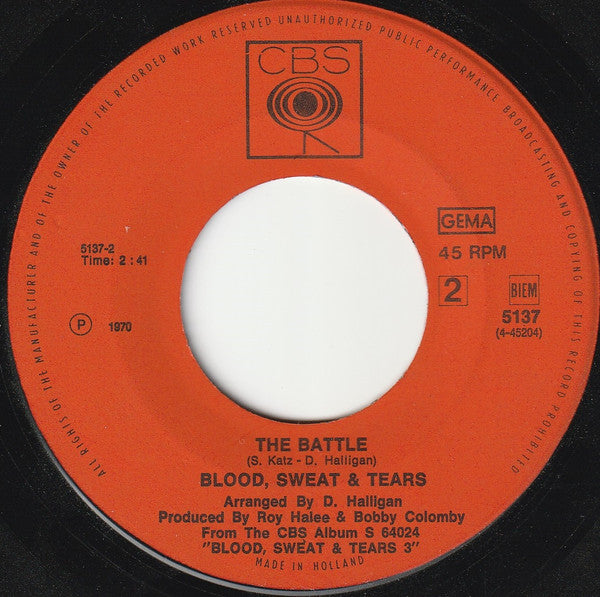 Blood, Sweat And Tears : Hi-De-Ho (7", Single)