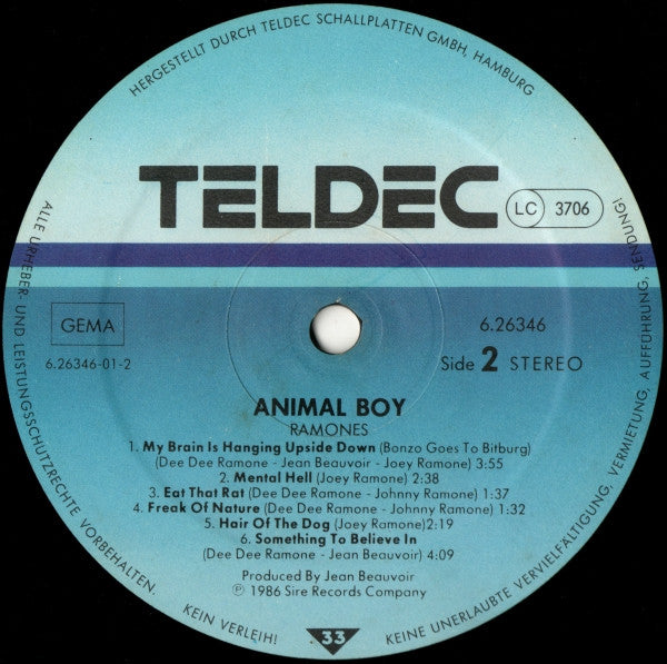 Ramones : Animal Boy (LP, Album)