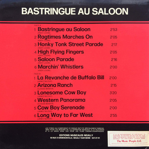 Andy Loore / Janko Nilovic / Claude Benaya : Bastringue Au Saloon (LP)