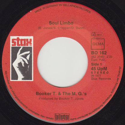 Booker T. & The M.G.'s* : Soul Limbo / Hang 'Em High (7")