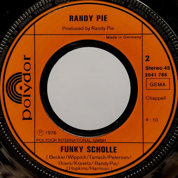 Randy Pie : England, England (We Can't Come) (7")