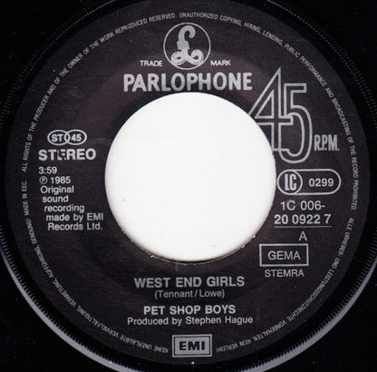 Pet Shop Boys : West End Girls (7", Single)