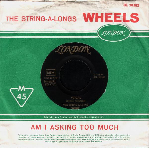 The String-A-Longs : Wheels (7", Single)