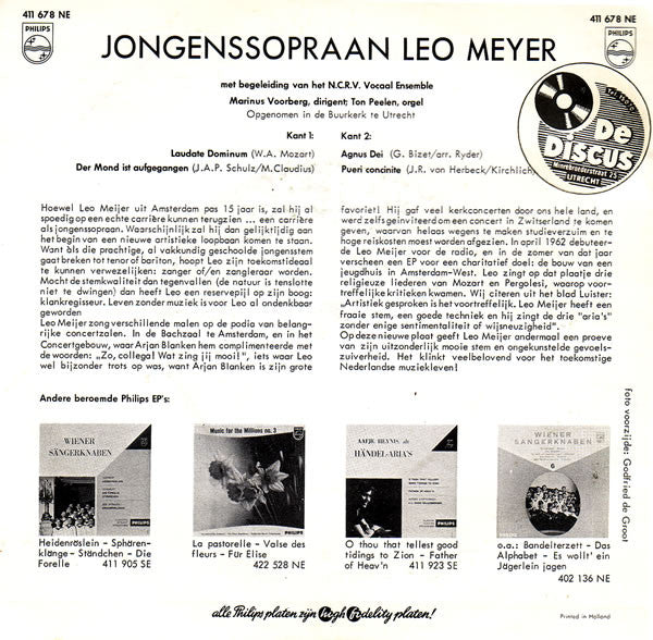 Leo Meyer : Jongenssopraan (7", EP)