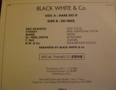 Black White And Co : Dare Do It (12", Single)