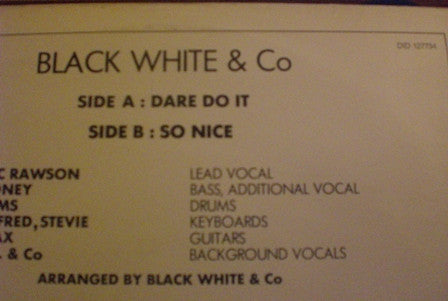 Black White And Co : Dare Do It (12", Single)