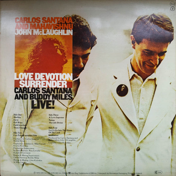 Carlos Santana And Buddy Miles And Mahavishnu John Mclaughlin* : Live! / Love Devotion Surrender (2xLP, Comp)