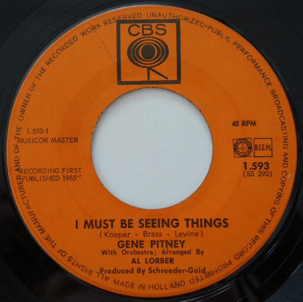 Gene Pitney : I Must Be Seeing Things (7")