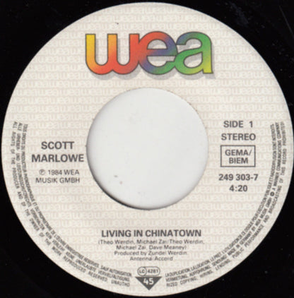 Scott Marlowe : Living In Chinatown (7", Single)