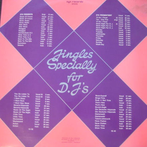 Various : Jingles Specially For D.J's (LP)